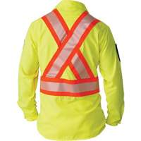 Ripstop High-Visibility Long Sleeve Shirt, Polyester, Small, High Visibility Lime-Yellow Equipment World