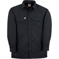 Twill Work Shirt with Snap, Men's, Small, Black Equipment World