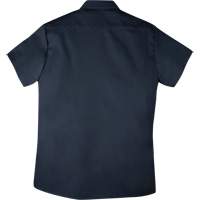 Twill Short-Sleeved Work Shirt with Snap, Men's, Small, Navy Blue Equipment World