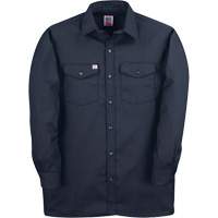 Long-Sleeved Twill Work Shirt, Men's, 4X-Large, Navy Blue Equipment World