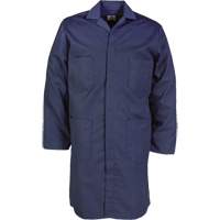 Lab Coat, Poly-Cotton, 32, Navy Blue Equipment World