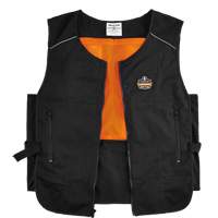 Veste de refroidissement &agrave; changement de phase l&eacute;g&egrave;re avec sachets 6260 Chill-Its, Petit/Moyen, Noir Equipment World