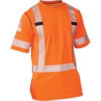 Polartec&reg; Power Grid&reg; High Visibility Short Sleeved T-Shirt, Polyester, Small, Orange Equipment World