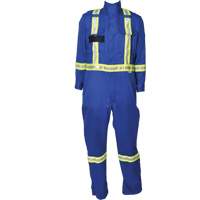 Firewall FR&reg; Striped Coveralls, Size X-Small, Royal Blue Equipment World