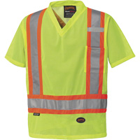 5997 High Visibility Safety T-Shirt, Polyester, Small, High Visibility Lime-Yellow Equipment World