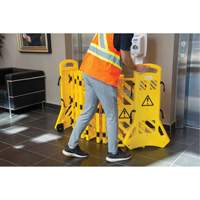 Portable Mobile Barrier, 40" H x 13' L, Yellow Equipment World