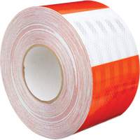 High Intensity Prismatic Grade Barricade Sheeting, 4" W x 150' L, 19 mils, Orange and White Equipment World