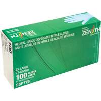 Puncture-Resistant Medical-Grade Disposable Gloves, 2X-Large, Nitrile, 4.5-mil, Powder-Free, Blue, Class 2 Equipment World