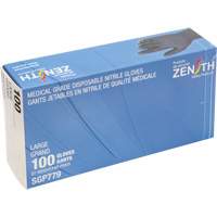 Puncture-Resistant Medical-Grade Disposable Gloves, Large, Nitrile, 5-mil, Powder-Free, Black, Class 2 Equipment World