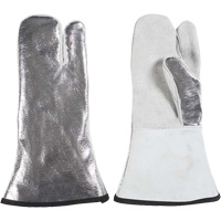 One Finger Heat Resistant Mitt, Aluminized/Kevlar&reg;/Leather, One Size, Protects Up To 650°F (343°C) Equipment World