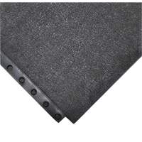 24/Seven&reg; Locksafe&reg; Anti-Fatigue Mat, Smooth, 3' x 3' x 5/8", Black, Natural Rubber Equipment World