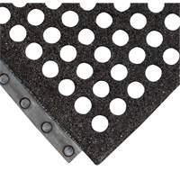 24/Seven&reg; Locksafe&reg; Anti-Fatigue Mat, Honeycomb, 3' x 3' x 5/8", Black, Natural Rubber Equipment World
