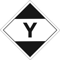 "Y" Limited Quantity Air Shipping Labels, 4" L x 4" W, Black on White SGQ531 | Equipment World