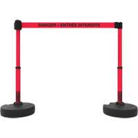 Plus Barrier Post Set, Plastic, 42" H, Red Tape, 15' Tape Length SGQ818 | Equipment World