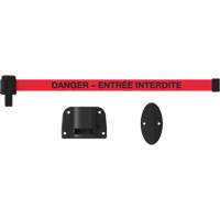 Plus Wall Mount Barrier System, Plastic, Screw Mount, 15', Red Tape Equipment World