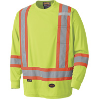 6996 High-Visibility Long Sleeved Shirt, Polyester, X-Small, High Visibility Lime-Yellow Equipment World