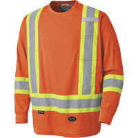6995 High-Visibility Long Sleeved Shirt, Polyester, X-Small, High Visibility Orange Equipment World