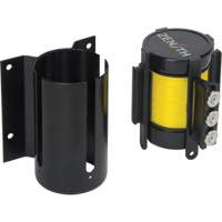 Wall Mount Barrier with Magnetic Tape, Steel, Screw Mount, 12', Yellow Tape Equipment World