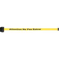 Wall Mount Barrier with Magnetic Tape, Steel, Screw Mount, 7', Yellow Tape Equipment World