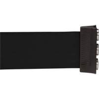 Wall Mount Barrier with Magnetic Tape, Steel, Screw Mount, 12', Black Tape Equipment World
