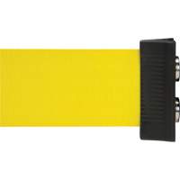 Wall Mount Barrier with Magnetic Tape, Steel, Screw Mount, 7', Yellow Tape Equipment World