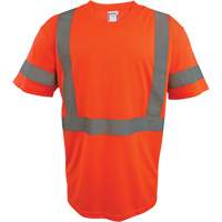 Short Sleeve Safety T-Shirt, Polyester, 2X-Large, High Visibility Orange Equipment World
