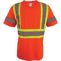 Short Sleeve Safety T-Shirt, Polyester, 2X-Large, High Visibility Orange Equipment World