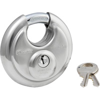 Cadenas &agrave; arceau prot&eacute;g&eacute;, Argent, Cl&eacute;s diff&eacute;rentes, Acier inoxydable, Largeur de 2-3/4" Equipment World