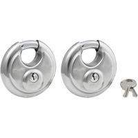 Cadenas &agrave; arceau prot&eacute;g&eacute;, Argent, Cl&eacute;s identiques, Acier inoxydable, Largeur de 2-3/4" Equipment World