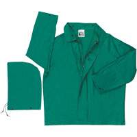 Dominator Limited Flammability Rain Jacket, Polyester/PVC, Large, Green Equipment World