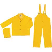 Classic Series Rain Suit, Polyester/PVC, Large, Yellow SGS971 | Equipment World