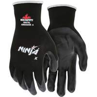 Ninja&reg; Coated Gloves, Large, Bi-Polymer Coating, 15 Gauge, Nylon/Lycra&reg; Shell Equipment World