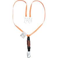 Titan Shock-Absorbing Lanyard, 6', Locking Snap Hook Center, Locking Snap Hook Leg Ends, Polyester Equipment World