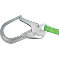 Miller&reg; HP Shock-Absorbing Lanyard, 4', Locking Rebar Hook Center, Locking Snap Hook Leg Ends, Polyester Equipment World