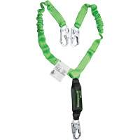 Miller&reg; StretchStop&reg; Shock-Absorbing Lanyard, 6', Locking Snap Hook Center, Locking Snap Hook Leg Ends, Polyester Equipment World