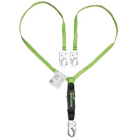 Miller&reg; HP Shock-Absorbing Lanyard, 4', Locking Snap Hook Center, Locking Snap Hook Leg Ends, Polyester Equipment World