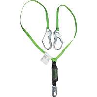 Miller&reg; HP Shock-Absorbing Lanyard, 6', Locking Rebar Hook Center, Locking Snap Hook Leg Ends, Polyester Equipment World