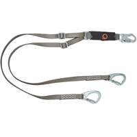 V-Series Tie-Back Lanyard, 6', Carabiner Center, Snap Hook Leg Ends, Nylon Equipment World