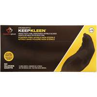 KeepKleen&reg; Disposable Gloves, Small, Nitrile, 8-mil, Powder-Free, Black Equipment World