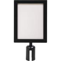 Sign Frame for Crowd Control Post, Black Equipment World
