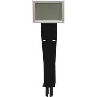 Sign & Dispenser Holder for Crowd Control Post, Black Equipment World
