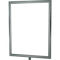 Heavy-Duty Vertical Sign Holder for Classic Posts, Polished Chrome SGU834 | Equipment World