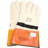 Leather Protector Gloves with Strap, Size 8, 12" L Equipment World