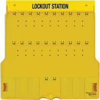 Trilingual Covered Lock Station, None Padlocks, 20 Padlock Capacity, Padlocks Not Included Equipment World