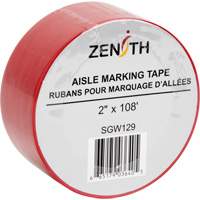 Aisle Marking Tape, 2" x 108', PVC, Red Equipment World