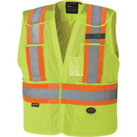 6933 High-Visibility Drop Shoulder Safety Tear-Away Vest, High Visibility Lime-Yellow, Medium/Small, Polyester Equipment World