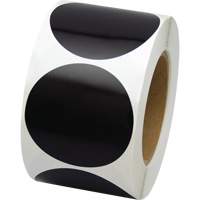 Coloured Marking Dots, Circle, 3" L x 3" W, Black, Vinyl Equipment World