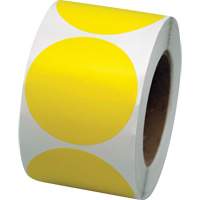 Coloured Marking Dots, Circle, 3" L x 3" W, Yellow, Vinyl Equipment World