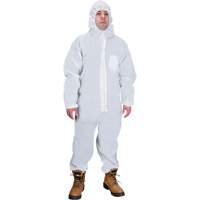 Hooded Coveralls, Medium, White, SMS Equipment World