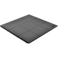 Cushion-Ease<sup>®</sup> Interlocking Anti-Fatigue Mat, Pebbled, 3' x 3' x 3/4", Black, Natural Rubber SGX894 | Equipment World